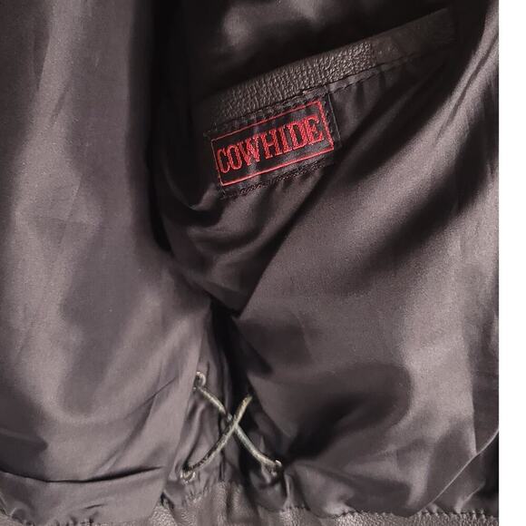 Vanguard Heavy leather Womens Vintage Black Biker Motorcycle Jacket Medium - Picture 5 of 6